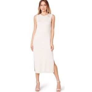BB Dakota Striped Tank Dress‎ Sleeveless Casual Beige White Size M